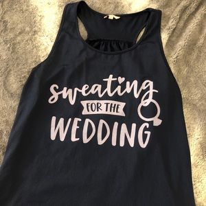 Miss to Mrs. box “Sweating for the Wedding” tank